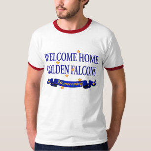Willkommenes Zuhause-goldene Falken T-Shirt