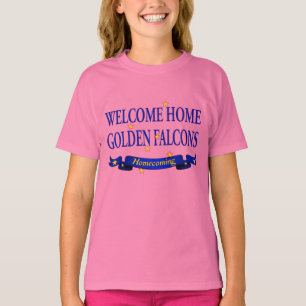 Willkommenes Zuhause-goldene Falken T-Shirt