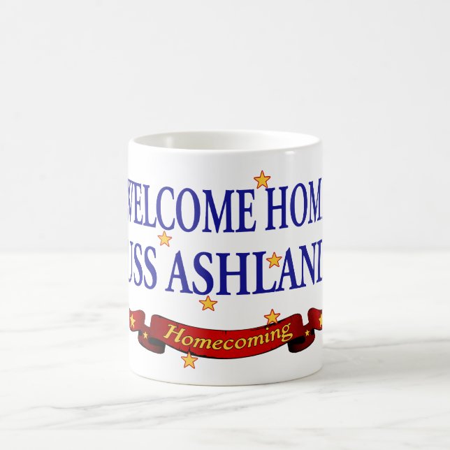 Willkommenes Zuhause USS Ashland Kaffeetasse (Mittel)