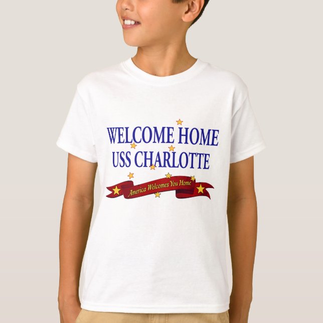 Willkommenes Zuhause USS Charlotte T-Shirt (Vorderseite)