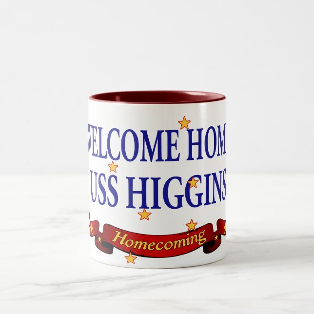 Willkommenes Zuhause USS Higgins Zweifarbige Tasse (Mittel)