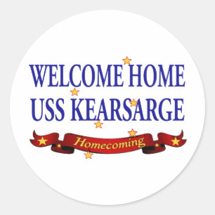 Willkommenes Zuhause USS Kearsarge Runder Aufkleber