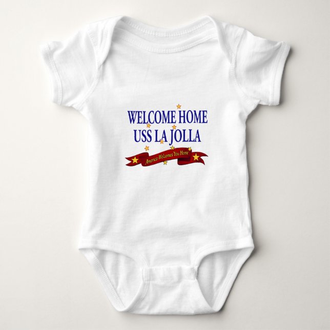 Willkommenes Zuhause USS La Jolla Baby Strampler (Vorderseite)