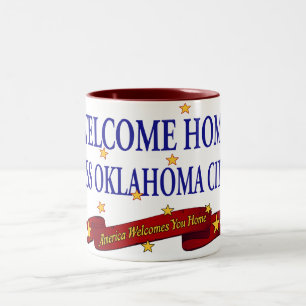 Willkommenes Zuhause USS Oklahoma City Zweifarbige Tasse