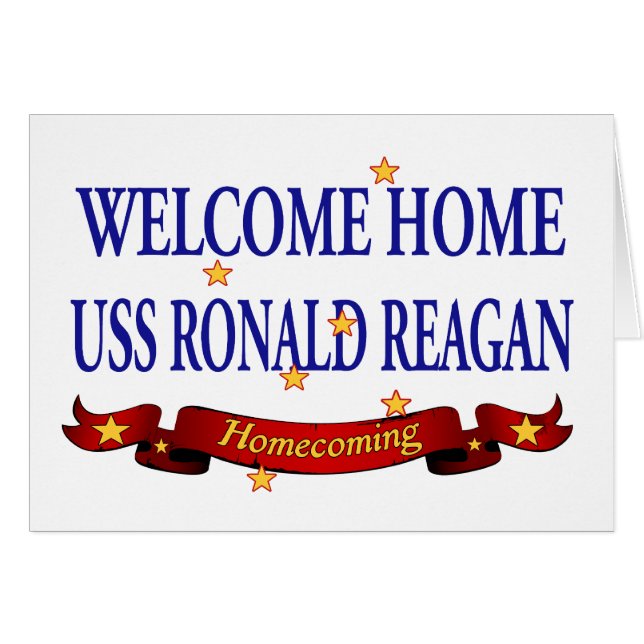Willkommenes Zuhause USS Ronald Reagan (Vorderseite (Horizontal))