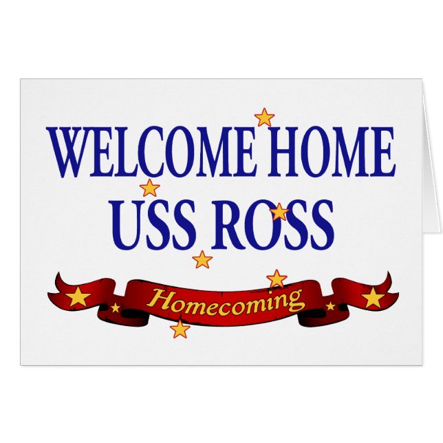 Willkommenes Zuhause USS Ross (Vorderseite (Horizontal))