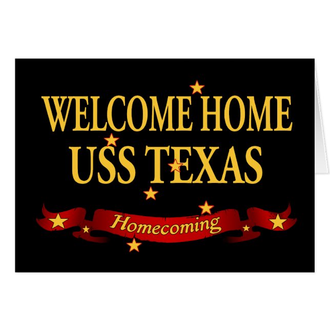 Willkommenes Zuhause USS Texas (Vorderseite (Horizontal))