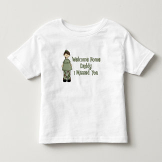 Willkommenes Zuhause-Vati-Armee-Gör (Tochter) Kleinkind T-shirt