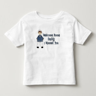 Willkommenes Zuhause-Vati-Marine-Gör (Sohn) Kleinkind T-shirt