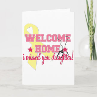 Willkommenes Zuhause verfehlte ich Sie Tochter Karte