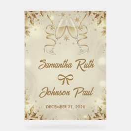 Willkommens-Akryschild Hochzeit Premium-Schrift Acrylschild