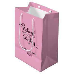Willkommens-Hochzeitsgeschenktasche Mittlere Geschenktüte