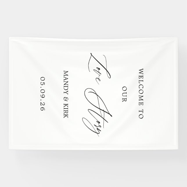 Willkommens-Hochzeitshintergrund Banner (Horizontal)