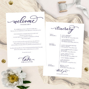 Willkommens-Itinerary für das Hochzeitswochenende  Einladung