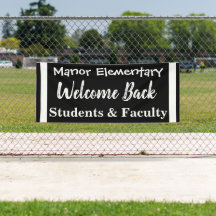 Willkommensbanner für die Außenschule