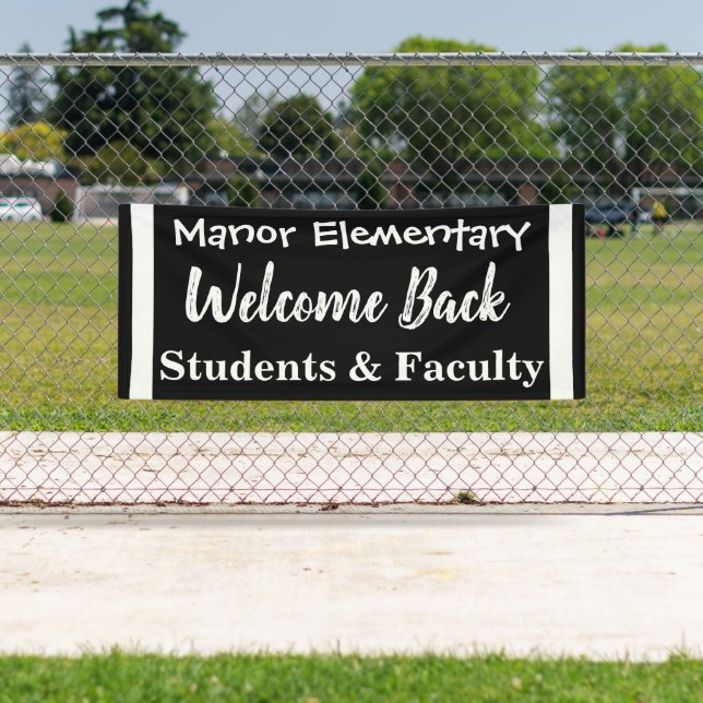 Willkommensbanner für die Außenschule Banner (Insitu)