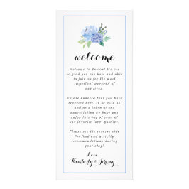Willkommensbeutel - Blue Floral Hydrangea Werbekarte