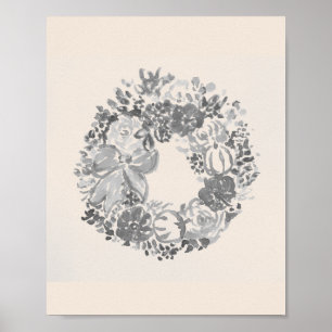 Willkommensgrauen Herbst Pumpkin Blaue Malerei Poster