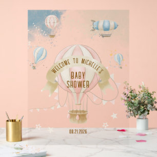 Willkommensgruß zur Heißluftballon-Baby-Party Acrylschild