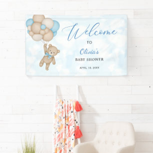 Willkommensgruß zur Teddybär-Babyparty Banner