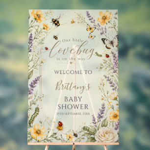 Willkommensgruß zur Wildblumen- und Insekten-Baby- Acrylschild