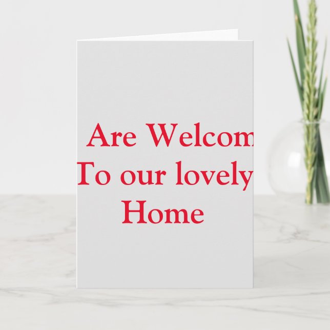 Willkommenskarte Feiertagskarte (Vorderseite)