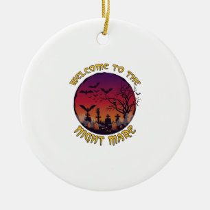 Willkommensnacht Stute Halloween Roter Mond Friedh Keramik Ornament