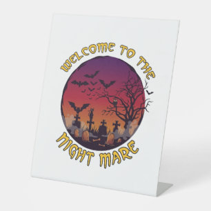 Willkommensnacht Stute Halloween Roter Mond Friedh Sockelschild