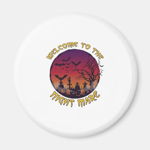 Willkommensnacht Unheil Halloween Roter Mond Fried Magnet