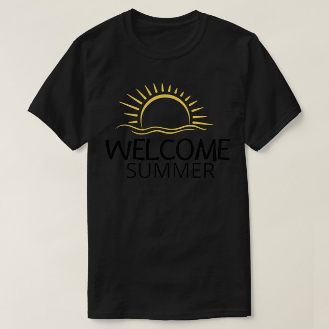 Willkommensommer T Sommergeschenkpalme Sommer T-Shirt (Design vorne)
