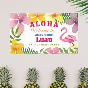 Willkommensparty zur Luau-Verlobung Banner