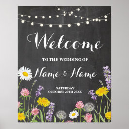 Willkommenspender Wild Blume Hochzeit Blumenposter Poster