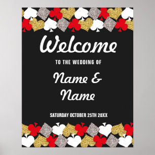 Willkommenspopster Vegas Casino Gold Wedding Poste Poster