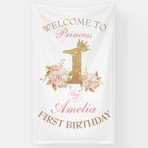 WillkommensPrinzessin 1. Geburtstag Party Banner