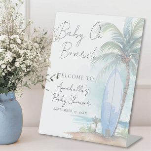 Willkommensschild Baby auf dem Weg Strand-Baby-Par Sockelschild