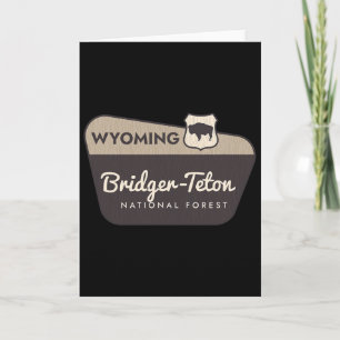 Willkommensschild Bridger-Teton National Forest Wy Karte