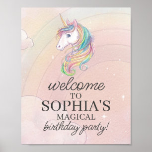 Willkommensschild der Geburtstagsfeier Poster