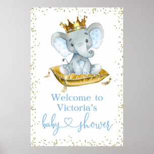 Willkommensschild Elefantenprinz-Baby-Party Poster