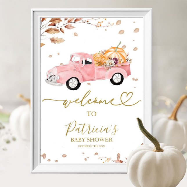 Willkommensschild für Baby-Party im Herbst mit Kür Poster (Von Creator hochgeladen)