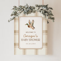 Willkommensschild für Baby Shower mit Stockenten-M