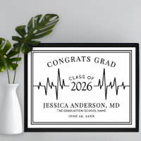 Willkommensschild für die Abschlussfeier der Pfleg