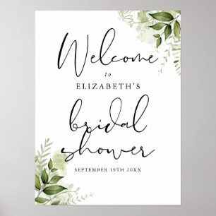 Willkommensschild für die grüne Brautparty Poster