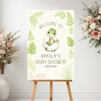 Willkommensschild für Dinosaurier-Baby-Party