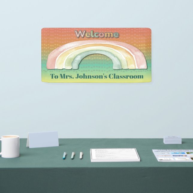 Willkommensschild für Regenbogen-Schulklasse Banner (Messe)