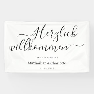 Willkommensschild Hochzeit Modern Minimalistisch Banner