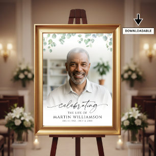 Willkommensschild Lebensfeier Foto Botanik Poster