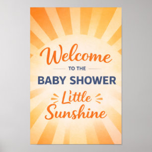 Willkommensschild Little Sunshine Baby Shower Poster