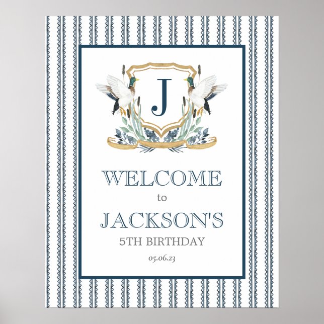 Willkommensschild Mallard Duck, Entenposter Poster (Vorne)