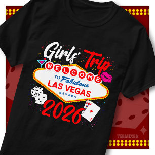 Willkommensschild-Party in Las Vegas Mädchen-Trip T-Shirt
