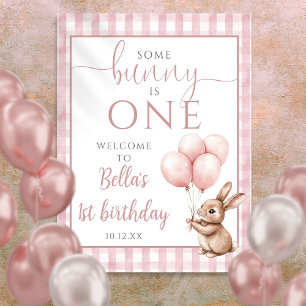 Willkommensschild zum 1. Geburtstag von Little Bun Poster